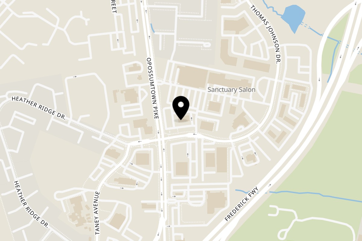 Map showing the location of My Thai Restaurant on 193 Thomas Johnson Dr in Frederick